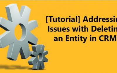 [Tutorial] Addressing Issues with Deleting an Entity in CRM