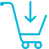 Icon of a shopping cart Icon of a shopping cart