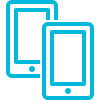 Icon showing two mobile devices