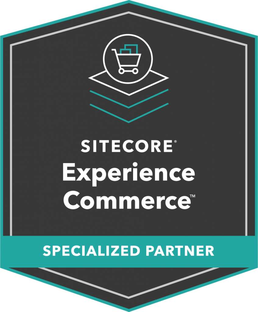 Sitecore Experience Commerce specialized partner badge.